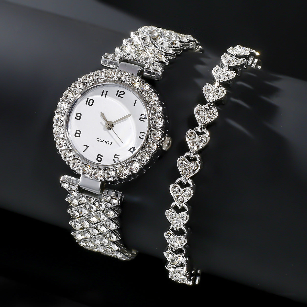 Auroria-Fashion Jewelry 2pcs Luxury Fashion Women Watch