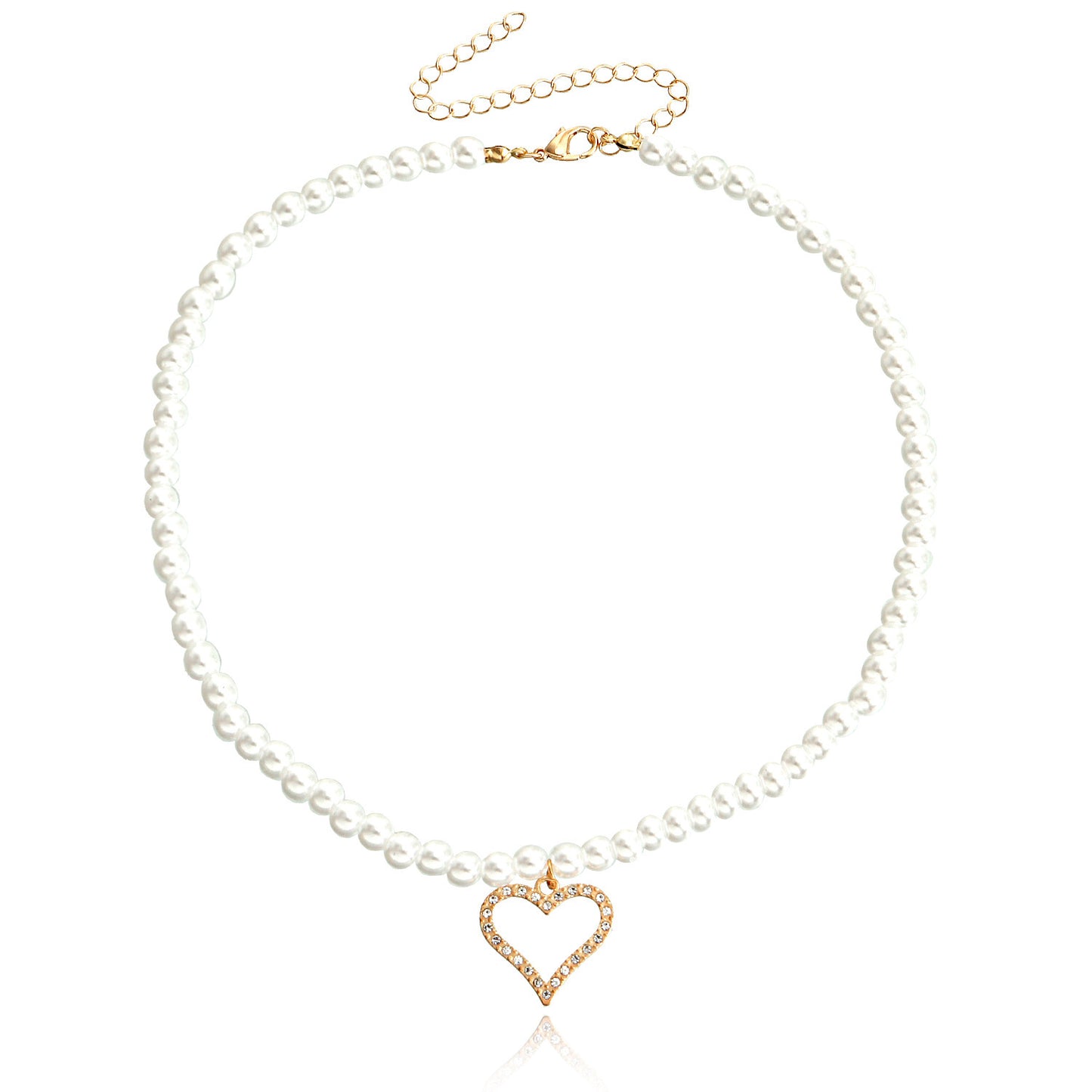 Auroria-Diamond Cutout Heart Necklace