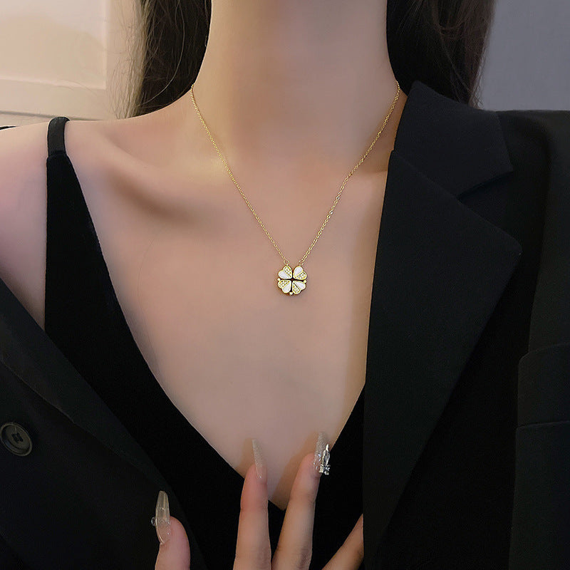 Auroria-Luxury Four Leaf Clover Pendant Necklace