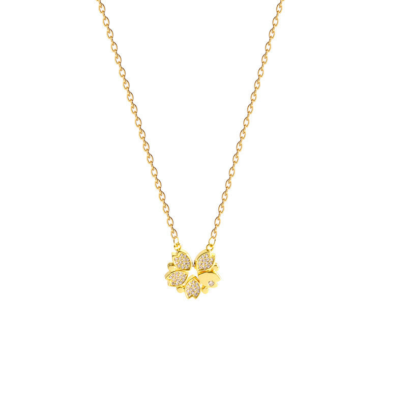 Auroria-Luxury Four Leaf Clover Pendant Necklace