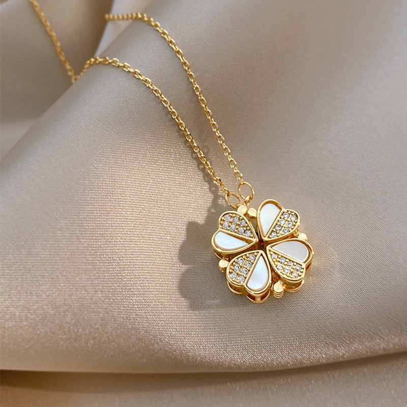 Auroria-Luxury Four Leaf Clover Pendant Necklace