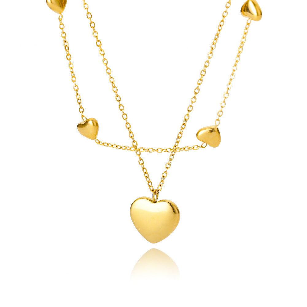 Auroria-Multilayer Heart Pendant Necklaces For Women