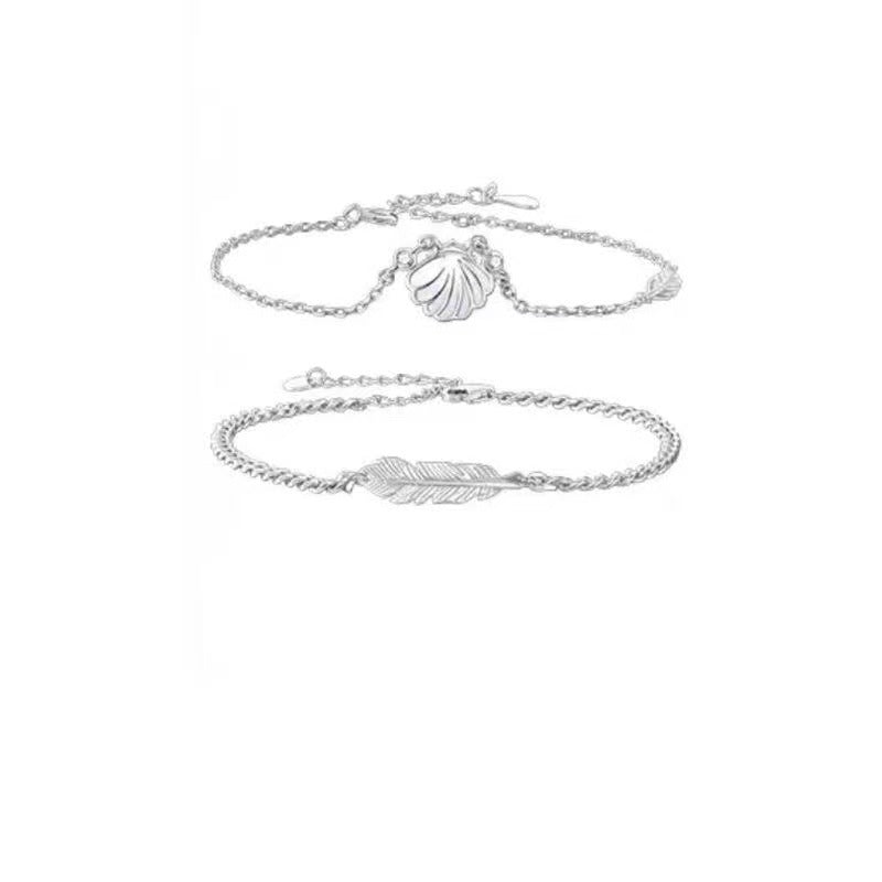 Auroria-Couple Bracelet Pair Of Feather Shells
