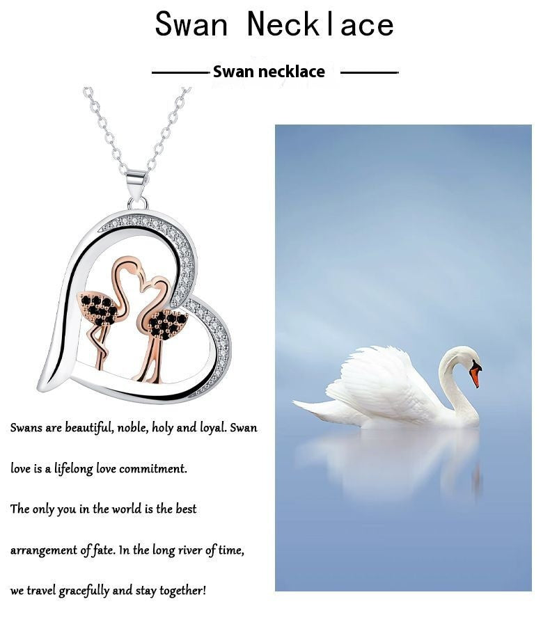 Auroria-Jewelry Love Swan Love Necklace For Women