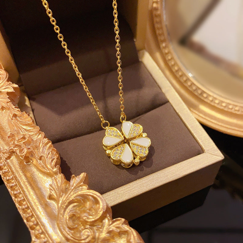 Auroria-Luxury Four Leaf Clover Pendant Necklace