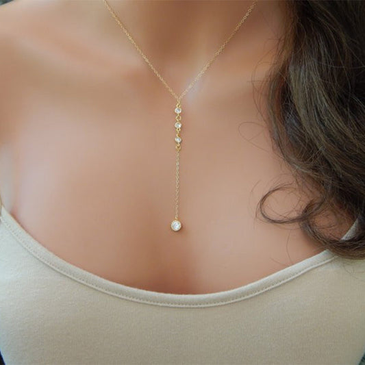 Auroria Fashion Casual Diamond Necklace