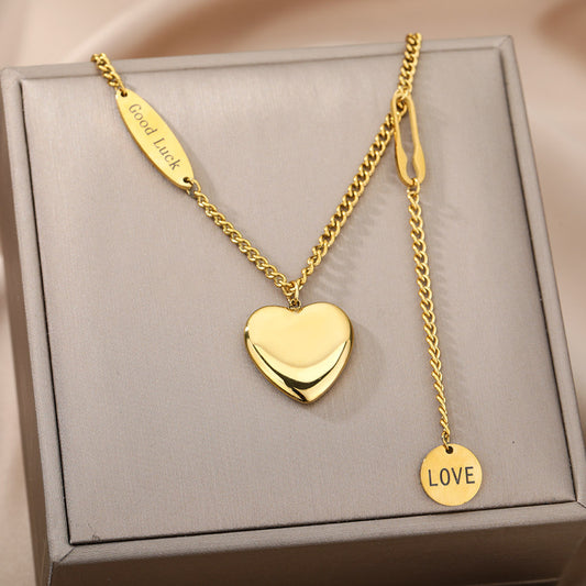 Auroria-Multilayer Heart Pendant Necklaces For Women
