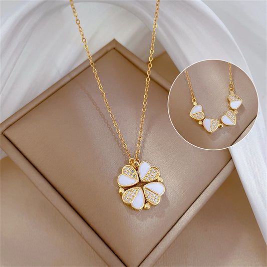 Auroria-Luxury Four Leaf Clover Pendant Necklace
