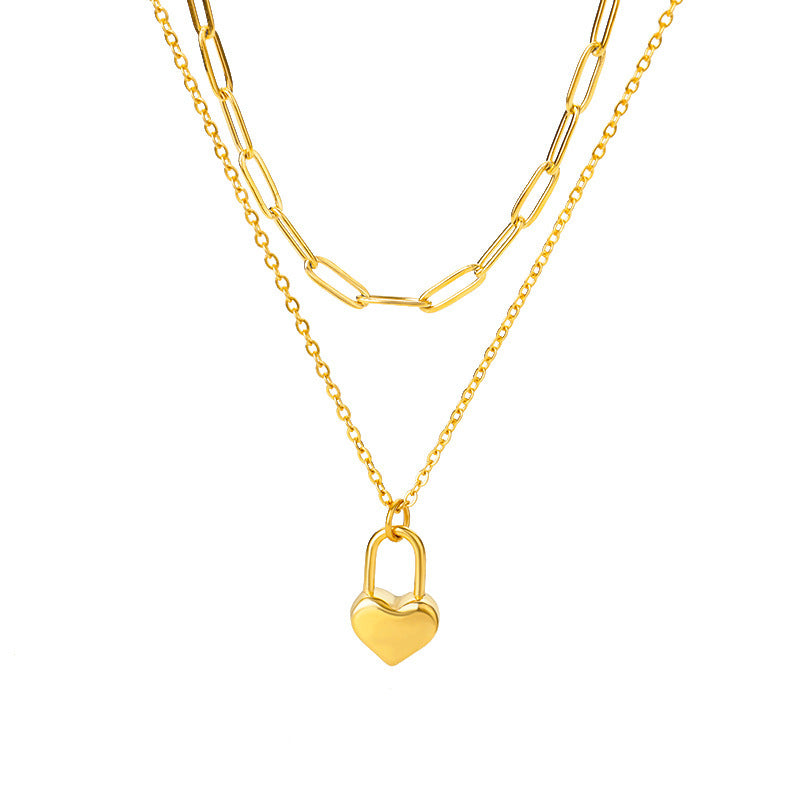 Auroria-Multilayer Heart Pendant Necklaces For Women